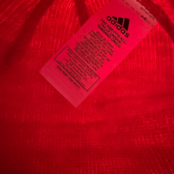 Adidas Toboggan/Beanie. One Size fits all. Red. New without tags. Men and Women. - Picture 4 of 4